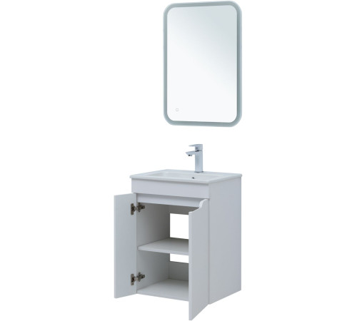 Тумба под раковину Aquanet Практика 50 белый матовый