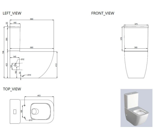 Чаша напольного унитаза Allen Brau Liberty 4.33013.20 белый