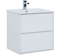 Тумба под раковину Aquanet Милан 65 белый глянец