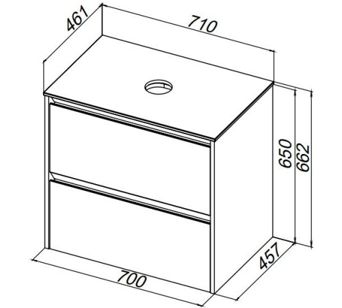 Тумба под раковину Allen Brau Activity 70 1.34011.PWM папирус матовый/олива браш