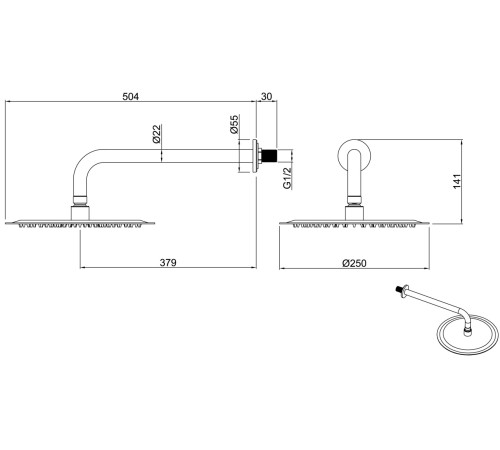 Верхний душ Allen Brau Priority 5.31017-00 хром