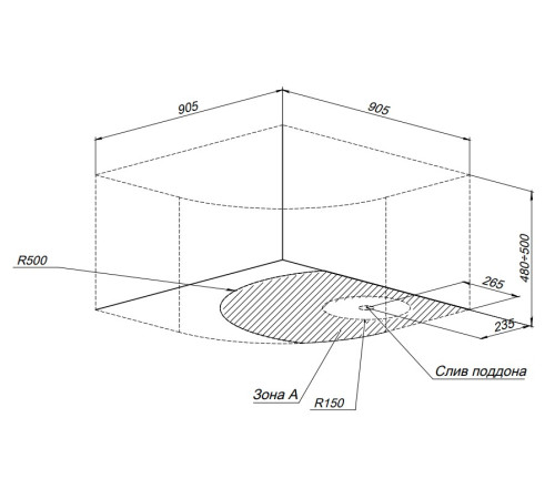 Душевой поддон Aquanet Optimal 90х90 с сиденьем