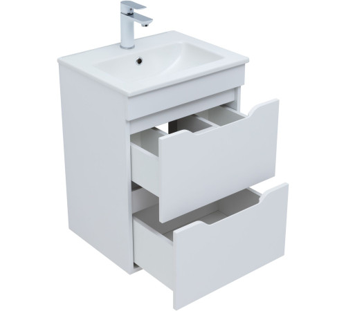 Тумба под раковину Aquanet Практика 50 белый глянец