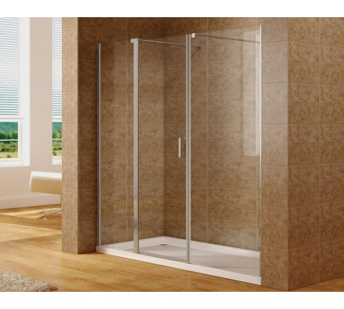 Душевая дверь Aquanet Cinetic 200, прозрачное стекло (AE12-N-120H190U-CT + AE12-F-80H190U-CT)