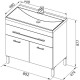 Тумба с раковиной Aquanet Верона 90 белый (напольная 1 ящик 2 дверцы)