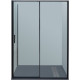 Боковая стенка Aquanet Pleasure Evo 800 AE65-F80-BT профиль черный, прозрачное стекло