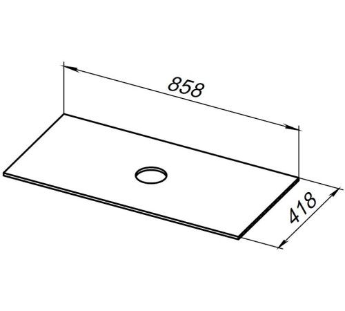 Столешница Allen Brau Liberty 90 1.33008.G-S серый структ
