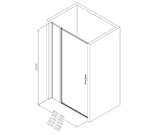 Душевая дверь Allen Brau Priority 160 3.31038.BA серебро браш