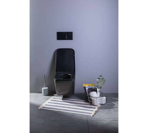 Унитаз подвесной Aquanet Rimless Tavr-W BL-103N-WHT black черный матовый