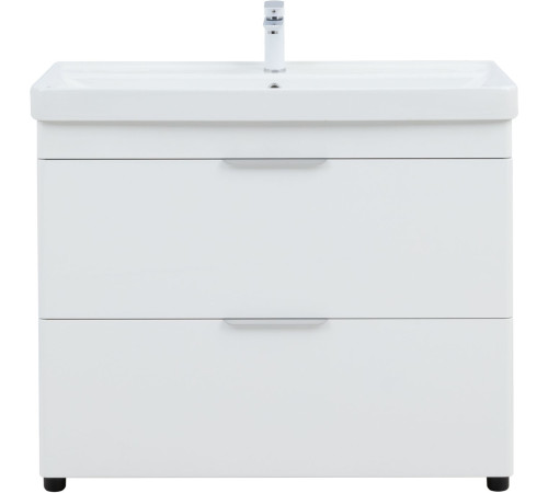 Тумба под раковину Aquanet Ирис New 100 напольная, белый глянец
