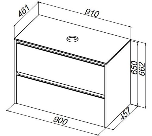 Столешница Allen Brau Activity 90 1.35023.ST акриловый камень сатин