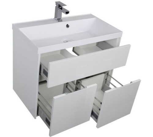 Тумба с раковиной Aquanet Латина 80 белый