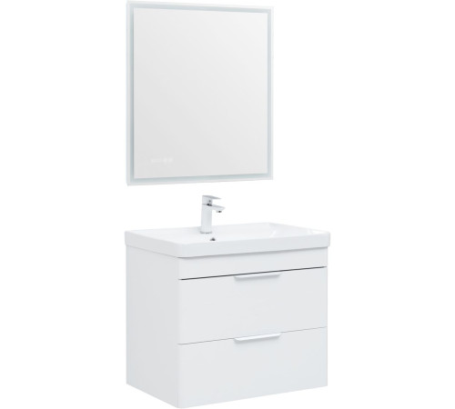 Тумба под раковину Aquanet Ирис New 70 белый глянец (2 ящика)