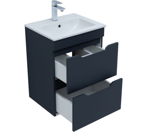 Тумба под раковину Aquanet Практика 50 маренго (2 ящика)