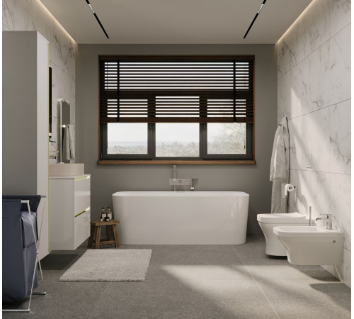 Тумба под раковину Allen Brau Activity 100 1.34006.WM белый матовый/черный браш