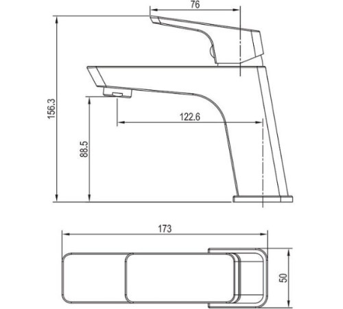 Смеситель для раковины Aquanet Gotic AF440-10B