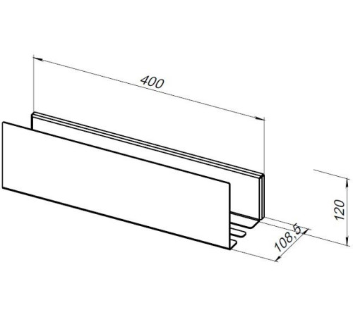 Полка Aquanet Магнум 40x12 белая матовая