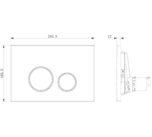 Клавиша смыва Allen Brau Priority 3.0 9.20A01.PGM платина