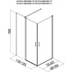 Душевой уголок Aquanet Cinetic 120х90,прозрачное стекло (AE12-N-120H190U-CT + AE12-N-90H190U-CT)
