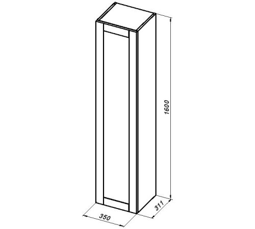 Шкаф-пенал Aquanet Терра 35 маренго