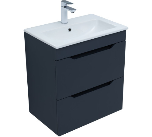 Тумба под раковину Aquanet Практика 60 маренго (2 ящика)