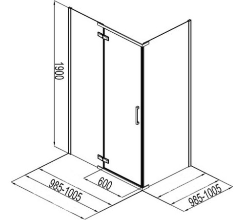 Душевой уголок Aquanet Logic C1000 AE32-S-100x100U-CT 1000x1000, прозрачное стекло