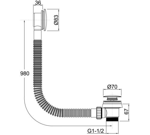 Слив-перелив для ванны Allen Brau Priority 5.31027-GB золото