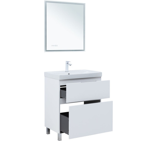 Тумба под раковину Aquanet Алвита New 70 напольная, белый матовый