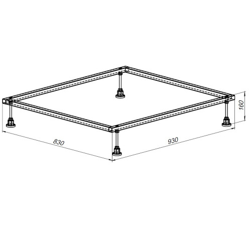 Каркас для поддона Allen Brau 100x90 8.00002.2