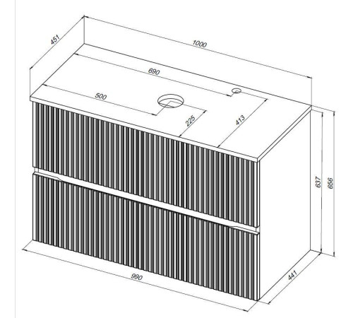 Тумба под раковину Aquanet Джейн 100 белый матовый