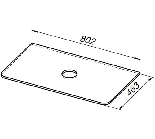 Столешница Allen Brau Paris 80 1.36014.ON акриловый камень оникс