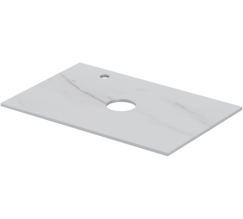 Столешница Aquanet Flat 70 мрамор, с отв. слева