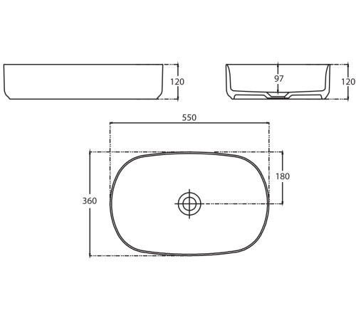 Раковина накладная Allen Brau Fantasy 55 4.11022.PT петроль