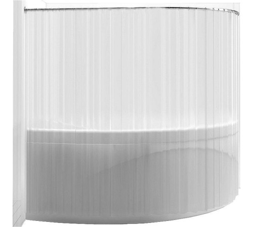 Карниз для ванны Aquanet Capri полукруглый 160х100 хром