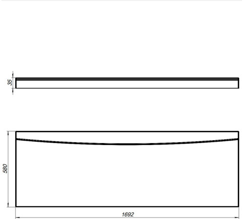 Фронтальный экран Aquanet Capri 170 R
