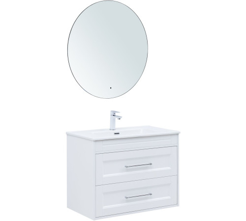 Тумба под раковину Aquanet Бостон new 80 белый сатин