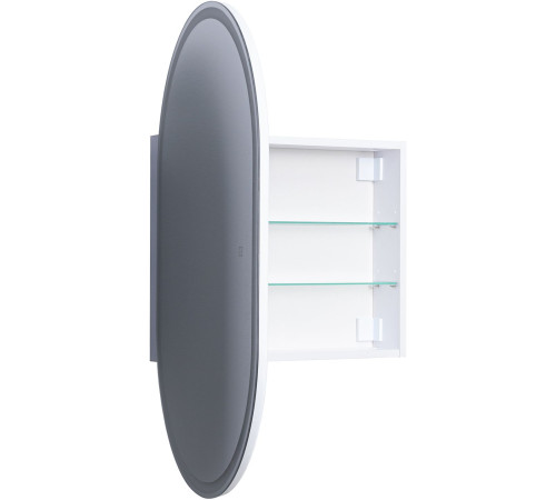 Зеркальный шкаф Aquanet Монте 60 белый, с LED подсветкой