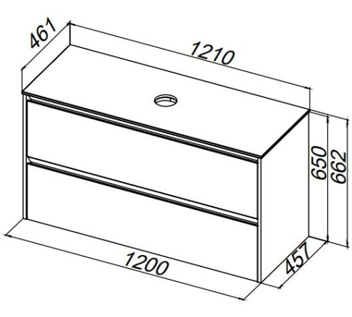 Тумба под раковину Allen Brau Activity 120 1.34015.PGM платина матовый/олива браш