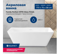Акриловая ванна Aquanet Family Perfect 170x75 13775-GW