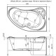 Акриловая ванна Aquanet Capri 160x100 R