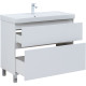 Тумба под раковину Aquanet Вега 100 напольная, белый глянец