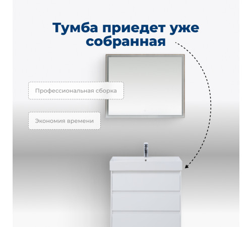 Тумба под раковину Aquanet Nova Lite 60 белый глянец (3 ящика)