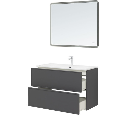 Тумба под раковину Aquanet Арт 100 ясень графит