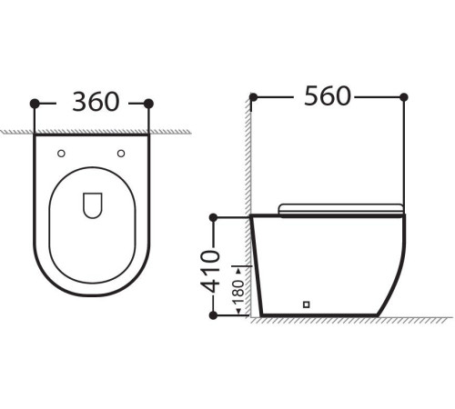 Унитаз приставной Aquanet Rimless Cetus 2.0 F LX-1902