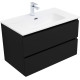 Тумба под раковину Aquanet Вега 2.0 80 черный