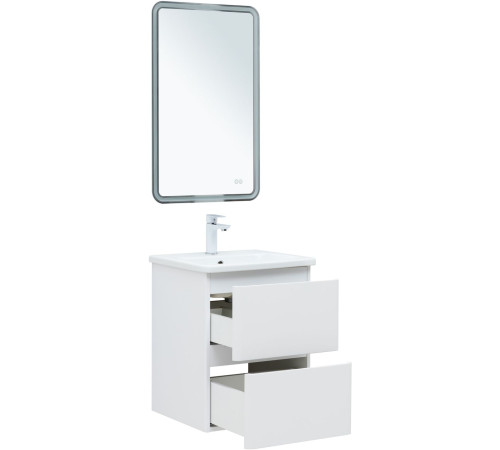 Тумба под раковину Aquanet Эмбер 50 белый матовый