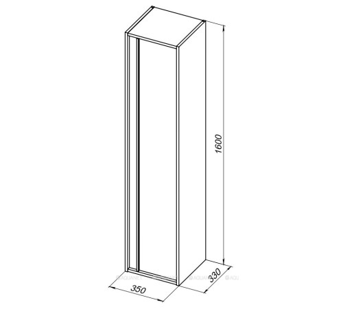 Шкаф-пенал Aquanet Lino 35 белый матовый