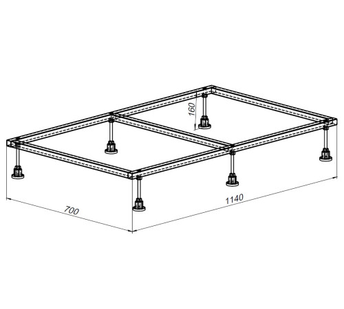 Каркас для поддона Allen Brau 120х80 8.00003