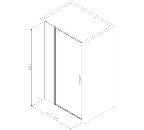 Душевая дверь Allen Brau Priority 120 3.31033.BBA черный браш