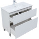 Тумба под раковину Aquanet Вега 90 напольная, белый глянец